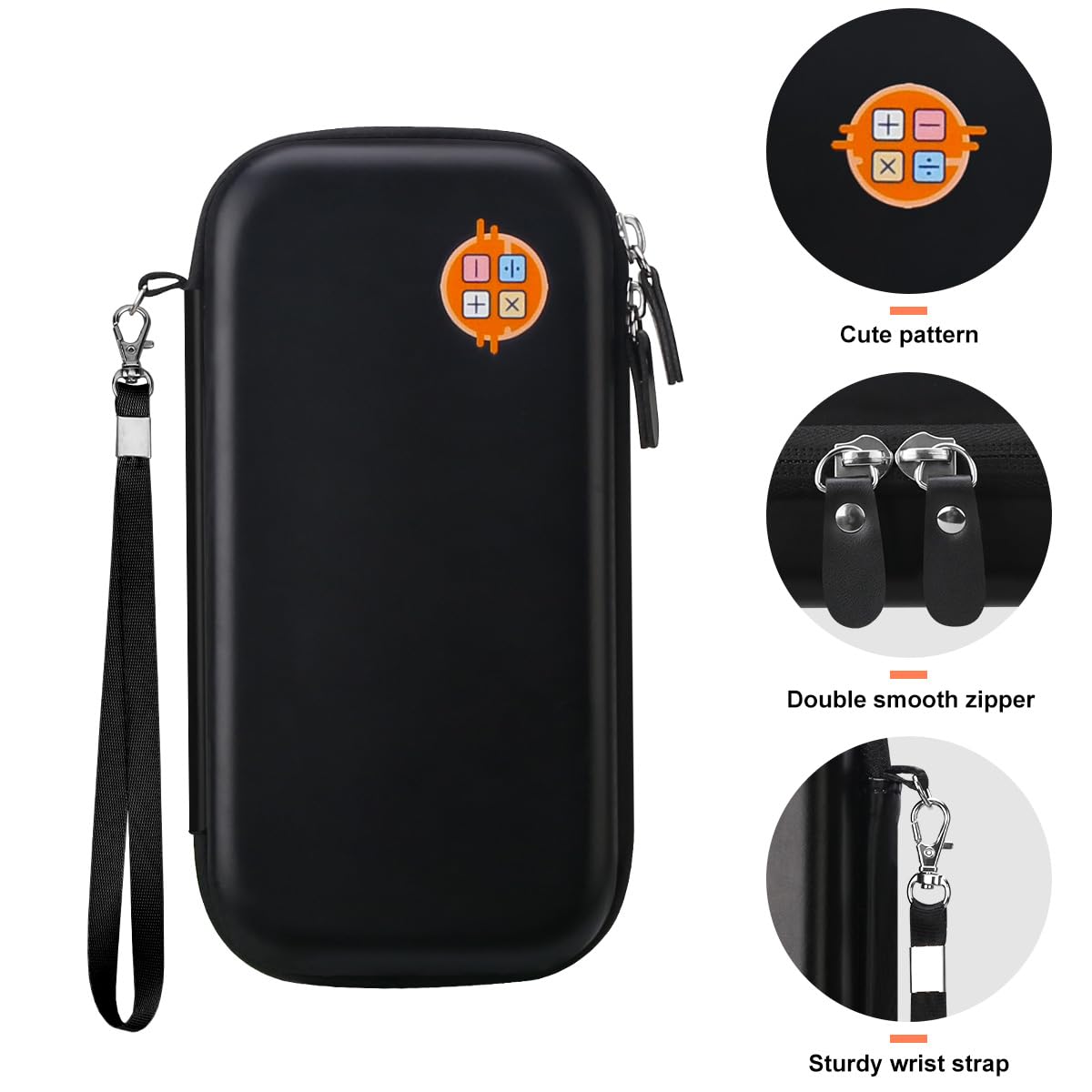 Canboc Carrying Case for Texas Instruments Ti-84 Plus CE TI-84 Plus TI-83 Plus Graphing Calculator Black Mesh Bag for Cables and Manual - View 7 of 8