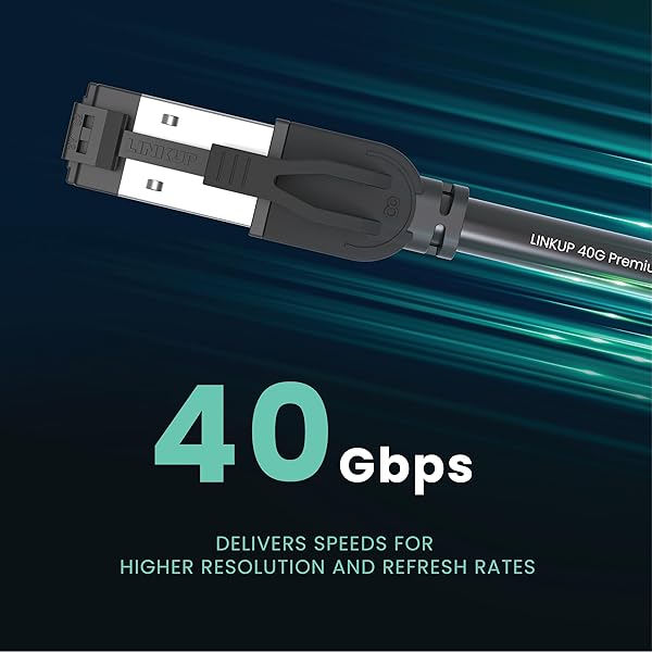 LINKUP LINKUP 40Gbps Certified Cat8 Ethernet Patch Cable 7ft Double Shielded Future Proof LAN Wires Compatible with Cat7A Cat7 Cat6A Blue - View 10 of 10