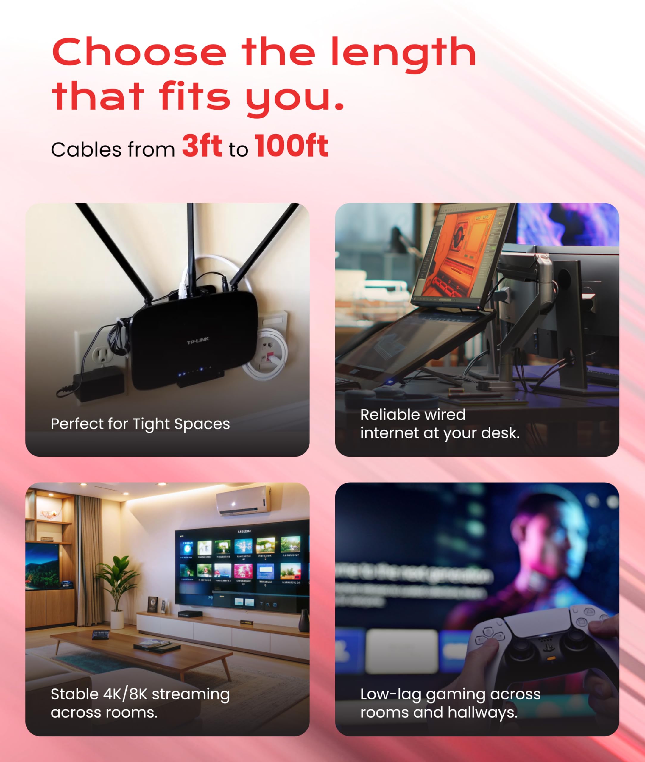 LINKUP 40Gbps Certified Cat8 Ethernet Patch Cable 10ft Double Shielded Future Proof LAN Wire Compatible with Cat7A Cat7 Cat6A Black - View 9 of 9