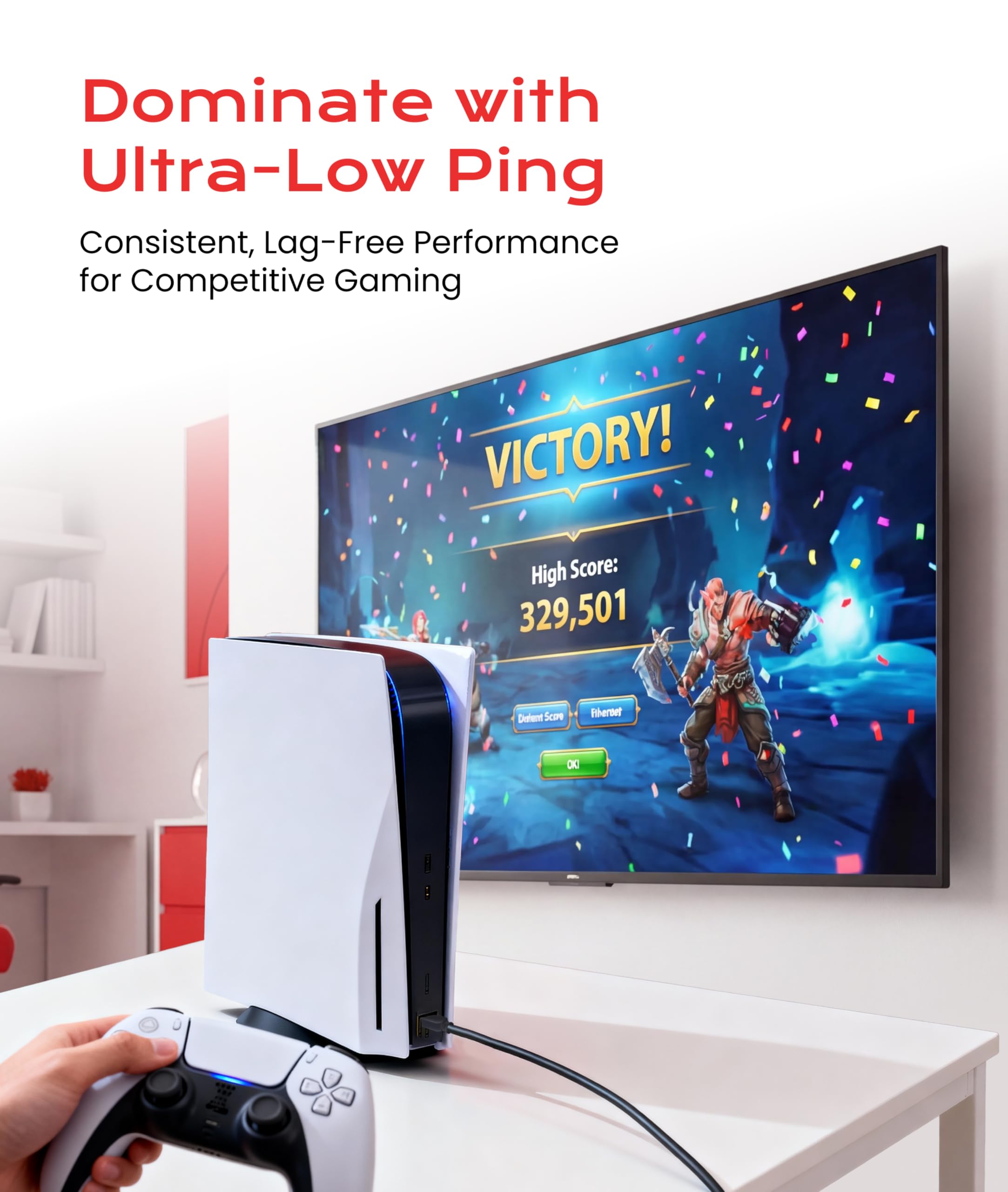 LINKUP 40Gbps Certified Cat8 Ethernet Patch Cable 5ft Double Shielded 2000MHz Future Proof Compatible with Cat7A Cat7 Cat6A Black - View 3 of 9