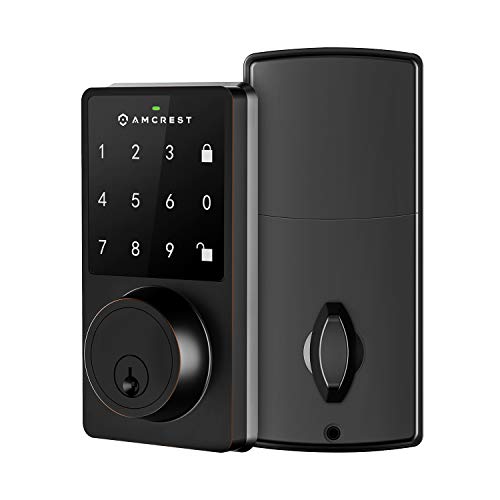 Amcrest Amcrest ADL220-B Keyless Entry Deadbolt: Smart Digital Lock with Keypad & Automatic Locking for Heavy Duty Security
