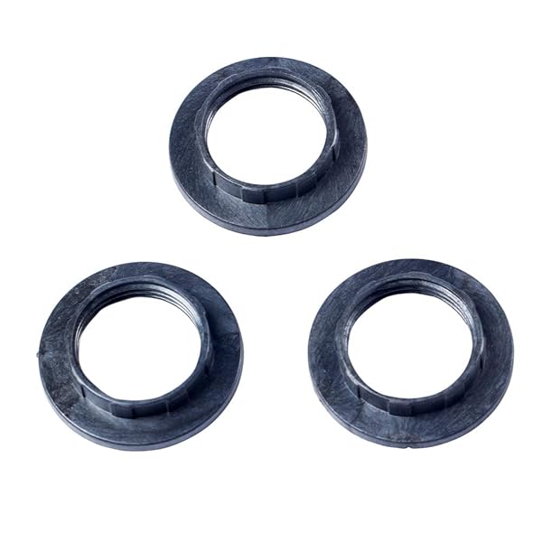 FASTROHY FASTROHY 3Pcs Black Light Shade Collar Ring Adaptor for E14 Lamp Bulb Holder