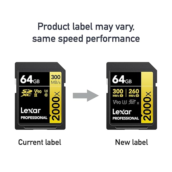 Lexar Lexar 64GB Professional 2000x SDXC Card: UHS-II, 300MB/s for DSLR & 8K Video - View 7 of 9