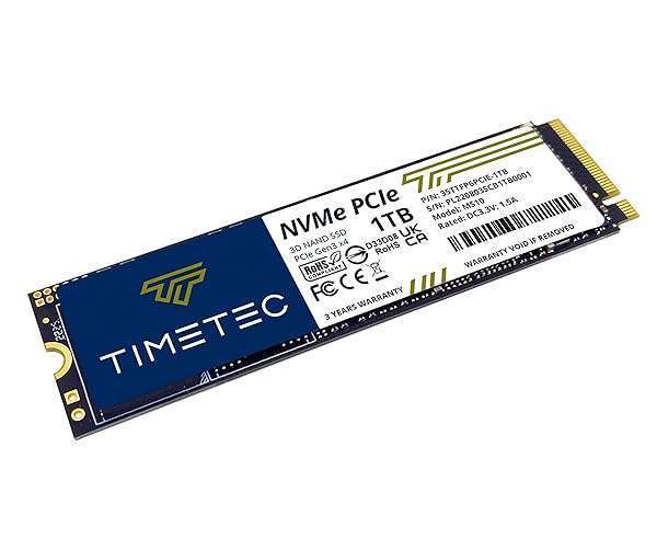 Timetec Timetec 1TB NVMe SSD M.2 2280 - High-Speed 2000/1600 MB/s for PC & Laptop Upgrade - View 5 of 11