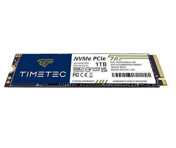 Timetec Timetec 1TB NVMe SSD M.2 2280 - High-Speed 2000/1600 MB/s for PC & Laptop Upgrade - View 6 of 11