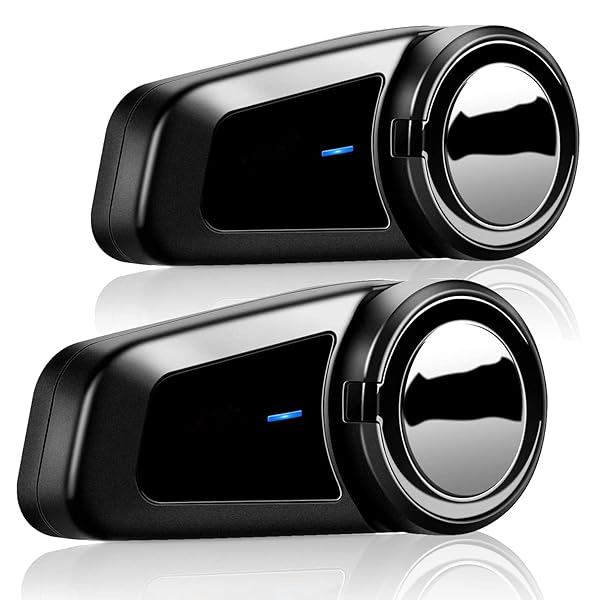 QSPORTPEAK QSPORTPEAK Motorbike Bluetooth Helmet Headset Intercom M2 Full Duplex Wireless Interphone for 6 Riders 1000m Range FM Radio GPS MP4 2 Pack - View 2 of 2