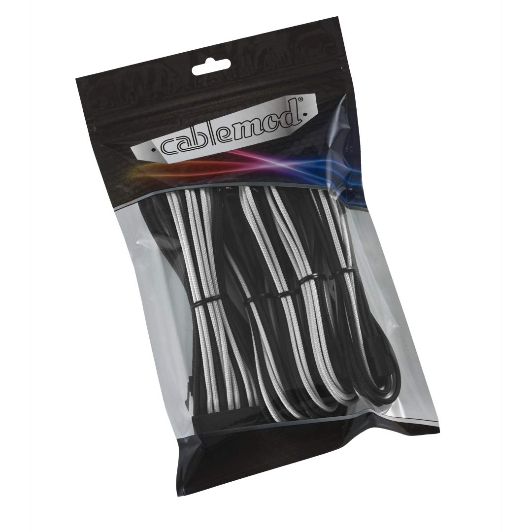 CableMod CableMod 8+8 Series Classic ModFlex Sleeved Cable Extension Kit Black and White - View 2 of 2