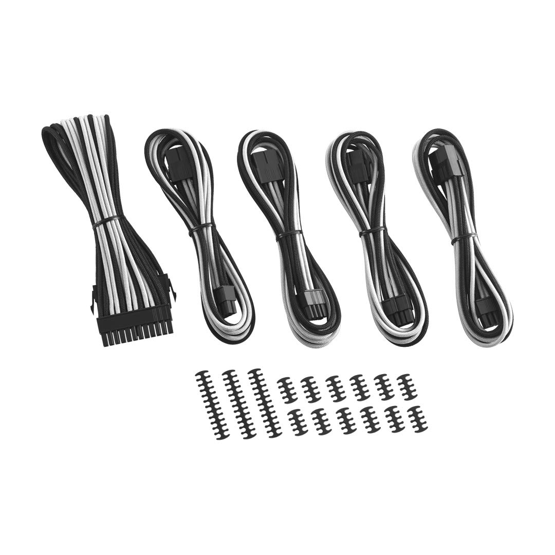 CableMod CableMod 8+8 Series Classic ModMesh Sleeved Cable Extension Kit Black and White - View 4 of 9