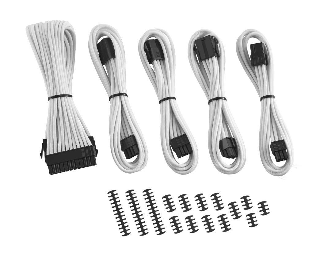 CableMod CableMod 8+8 Series Classic ModMesh Sleeved Cable Extension Kit Black and White - View 8 of 9
