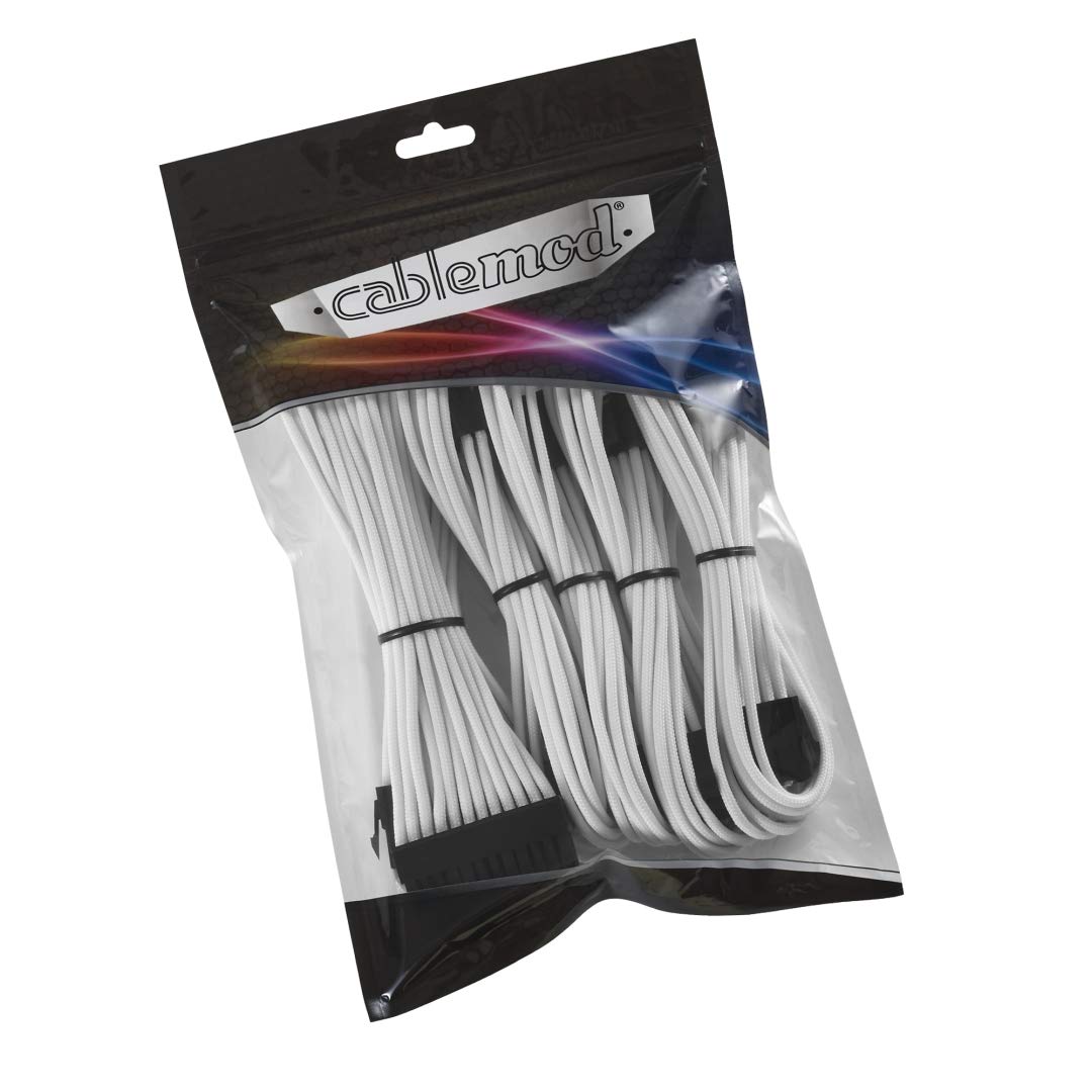 CableMod CableMod 8+8 Series Classic ModFlex Sleeved Cable Extension Kit White for Enhanced PC Aesthetics and Performance - View 2 of 2