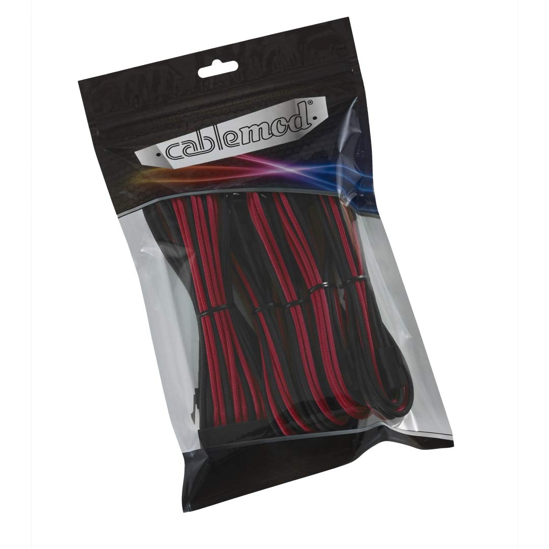 CableMod CableMod 8+8 Series Classic ModFlex Sleeved Cable Extension Kit Black Red for Enhanced PC Aesthetics and Performance - View 2 of 2