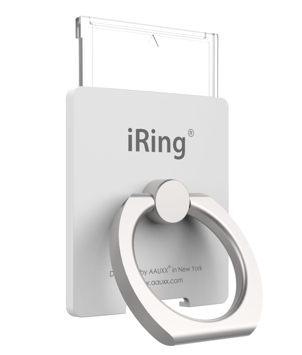 iRing Link Wireless Charging Friendly Phone Holder Pearl White Compatible with iPhone Galaxy and Other Smartphones