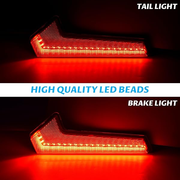 SAUTVS SAUTVS UTV Tail Lights for Polaris RZR XP 1000/Turbo & Sportsman 2018-2023 - Red LED Rear Lamps (2PCS) Accessories - View 4 of 10