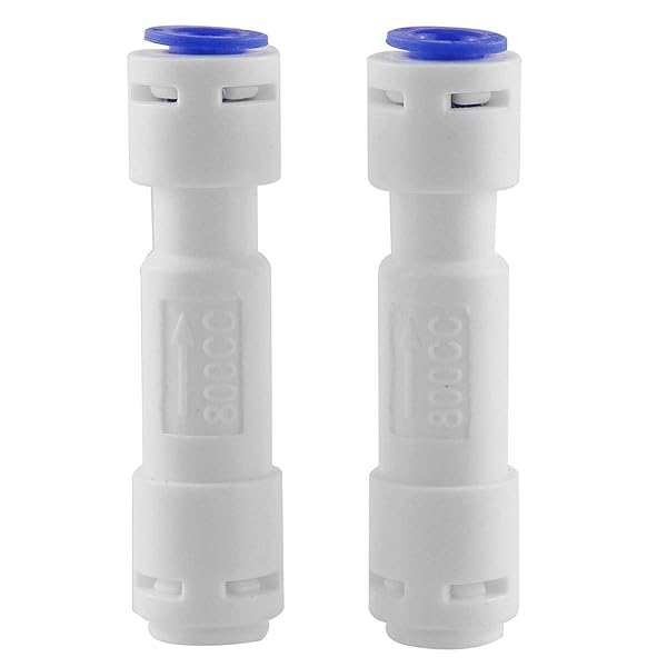 DGZZI DGZZI 2PCS 1/4 Inch 800CC Flow Restrictor with Quick Connect for RO Systems - Enhance Water Purity