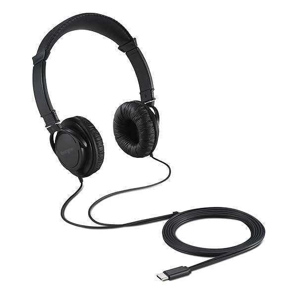 Kensington Kensington USB-C Hi-Fi Over-Ear Headphones with 6ft Cord (K97456WW) - Premium Black Audio Experience - View 3 of 8