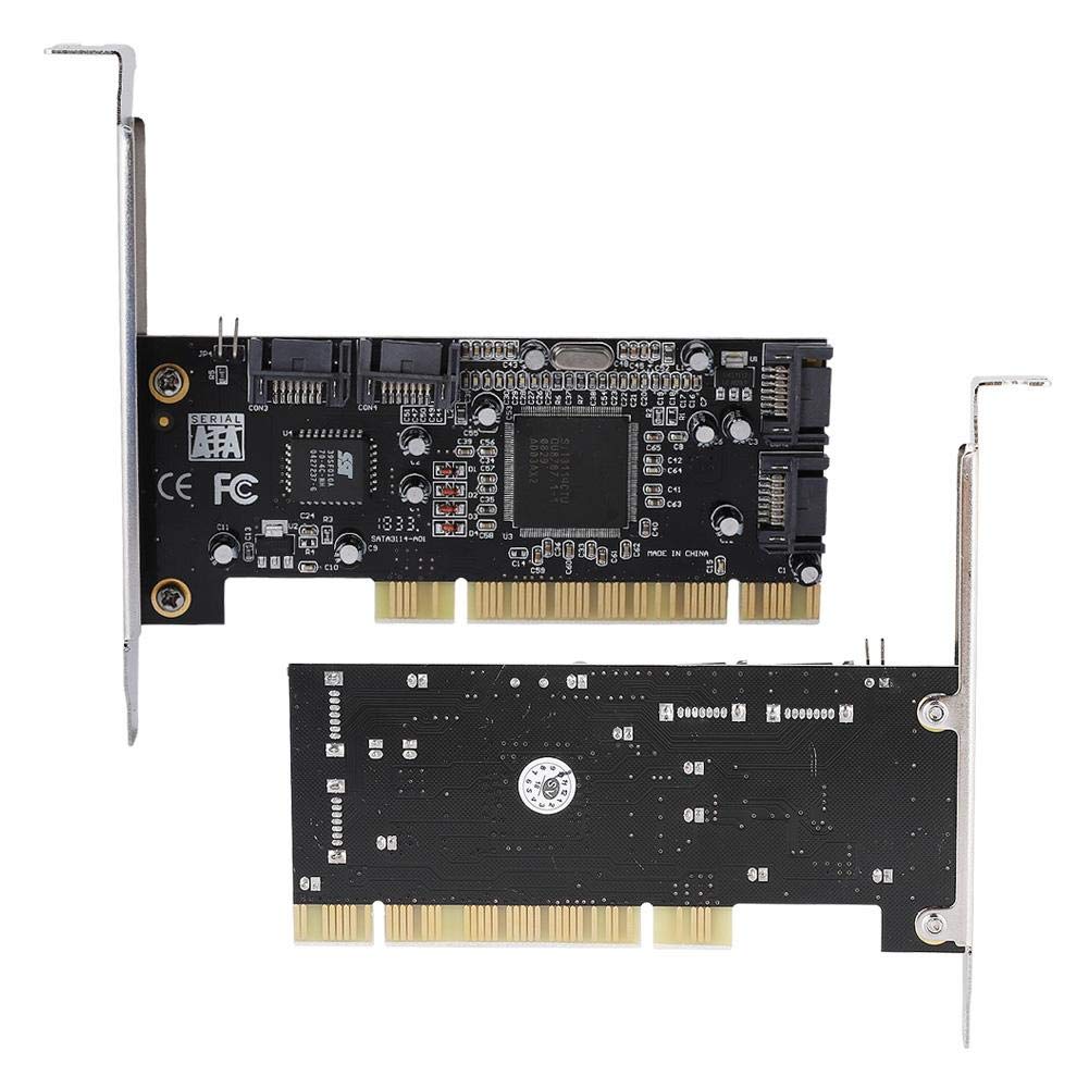 Cuifati PCI Controller Card 4 Port SATA Interface Sil3114 Chipset RAID for Windows 98SE Me 2000 XP NT4.0 Vista 64-bit - View 7 of 9