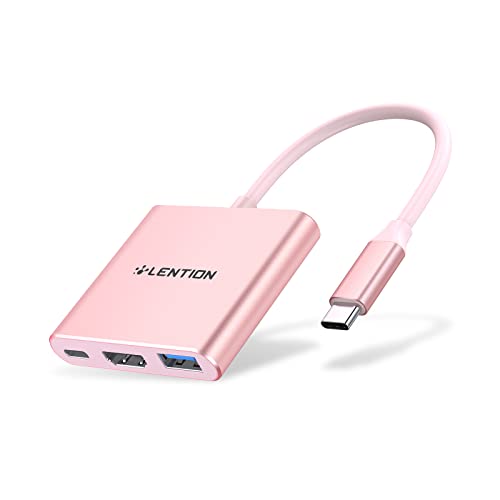 LENTION LENTION 3-in-1 USB C Hub: 100W Power Delivery, 4K HDMI for MacBook Pro, Air, Surface & More - Fast & Stable Adapter