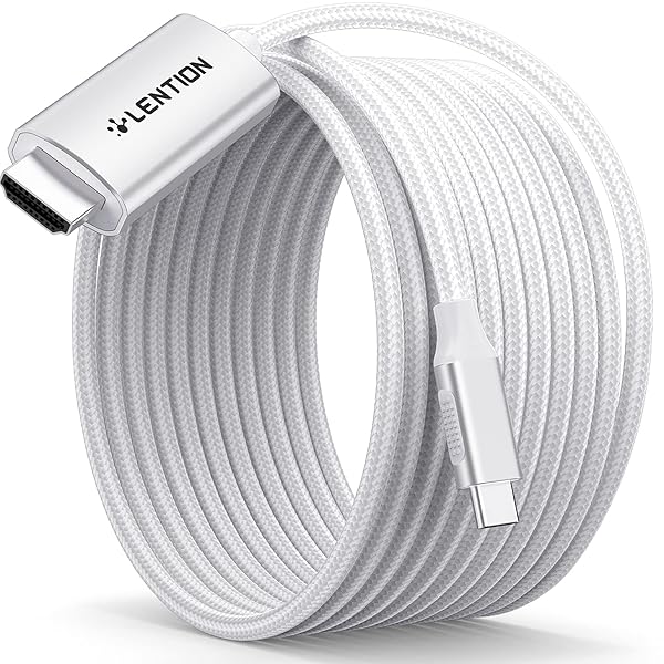 LENTION LENTION 10FT USB C to HDMI 2.0 Cable 4K 60Hz Compatible with MacBook Pro iPad Pro Surface Dell and More