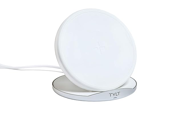 TYLT TYLT Crest Round Wireless Charger - Fast 10W QI Certified Pad for iPhones, Samsung & More | Universal Compatibility - View 4 of 9