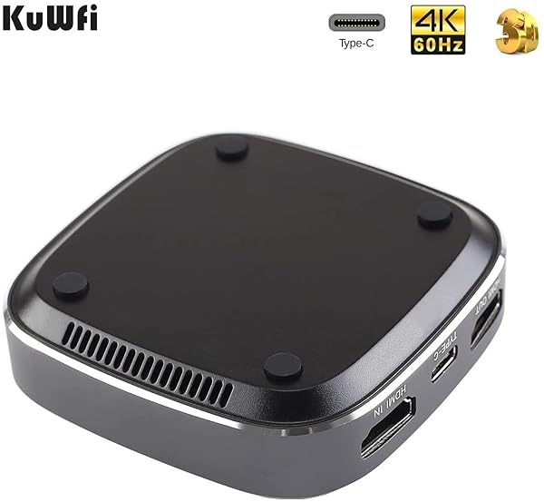 KuWFi KuWFi 4K Video Capture Card 1080P 60FPS HDMI to USB C for PS4 PC OBS Camera Streaming - View 4 of 9