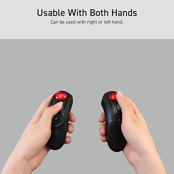 ELECOM ELECOM Handheld Bluetooth Trackball Mouse with 10 Buttons and Precision Optical Sensor for Left and Right Handed Users - View 8 of 10