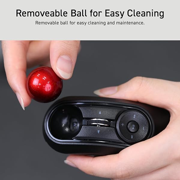 ELECOM ELECOM Handheld Bluetooth Trackball Mouse with 10 Buttons and Precision Optical Sensor for Left and Right Handed Users - View 9 of 10