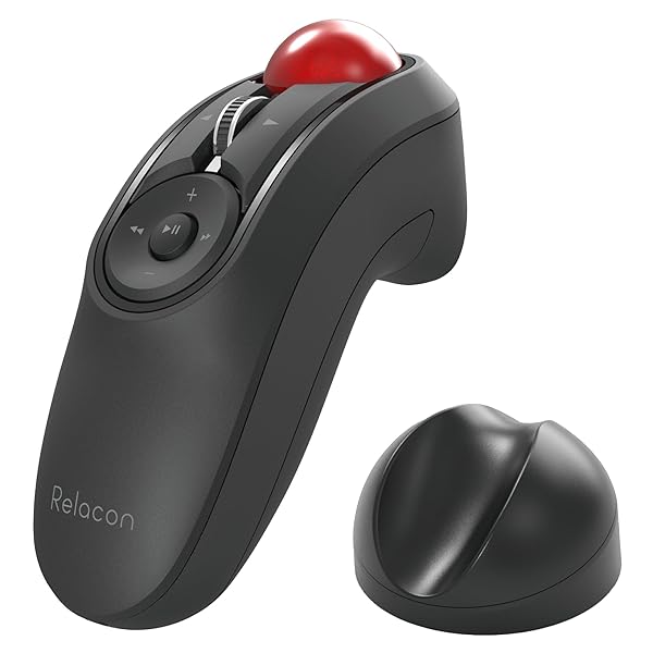 ELECOM ELECOM Handheld Bluetooth Trackball Mouse with 10 Buttons and Precision Optical Sensor for Left and Right Handed Users - View 2 of 10