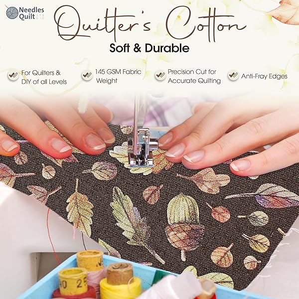 NEEDLES QUILT STUDIO Jelly Roll Fabrics for Quilting Clearance 40 Strip Cotton Bundles Perfect for Sewing Precut Quilt Projects and DIY Crafts Fall Flowers - View 4 of 7