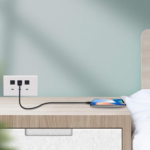 GELRHONR USB C Keystone Jack Cable,Type-c Male to Female Panel Mount Insert Adapter USB-C Pigtail Extention Keystone-to-Cable Convertor USB 3.1 Type C Extension Cable for Wall Socket Face Plate (Black) - View 6 of 9