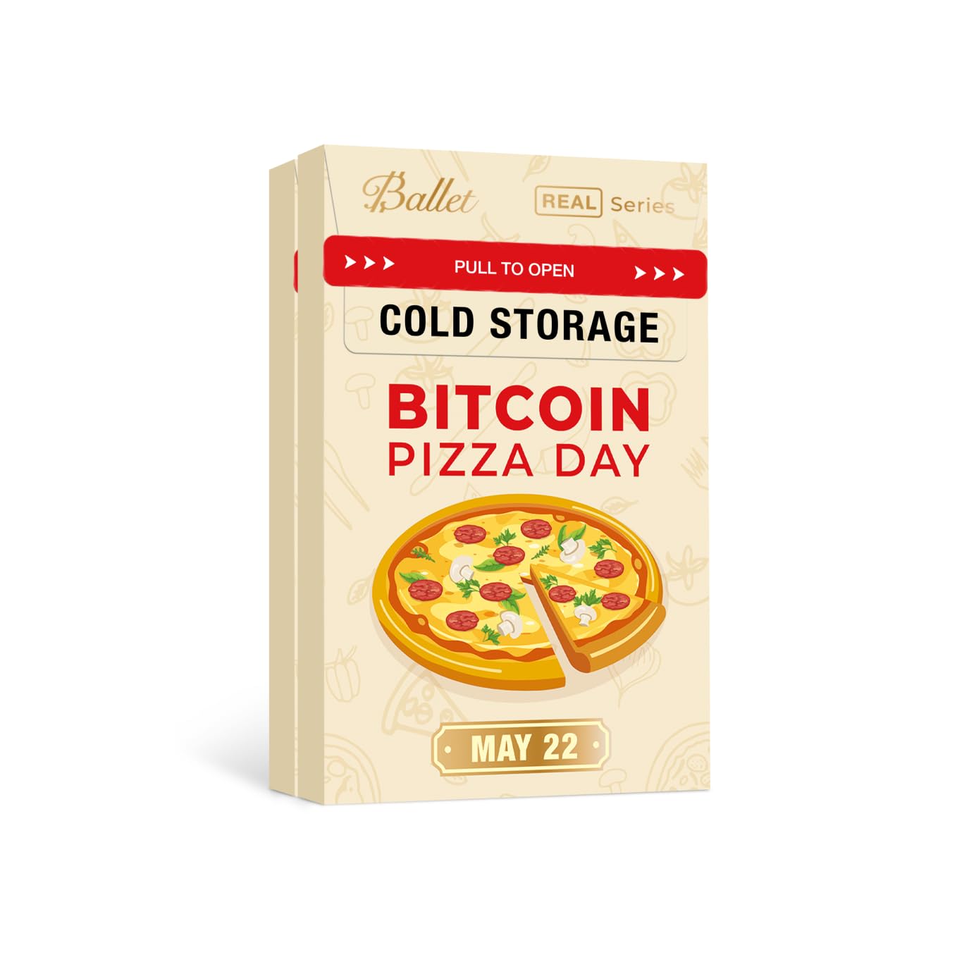 Ballet 2-Pack REAL Pizza Easy Crypto Cold Storage Nondescript Hardware Wallet for Bitcoin Ethereum XRP Litecoin and 200+ Cryptocurrencies - View 8 of 8