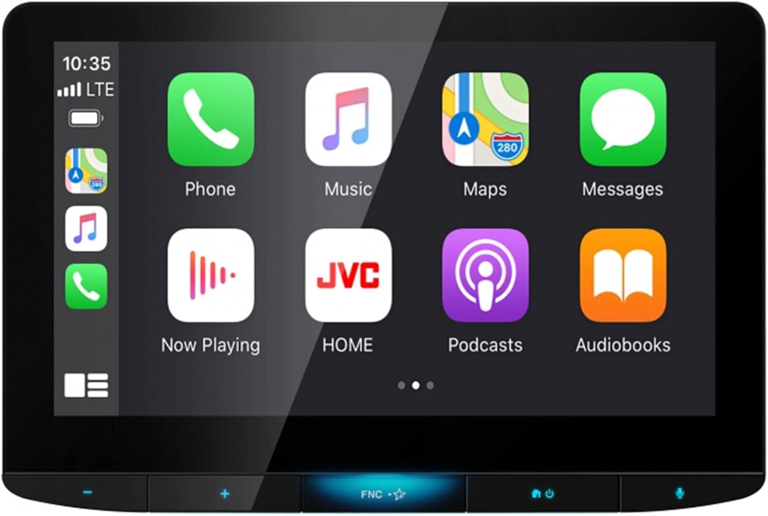 JVC KW-Z1000W Bluetooth Car Stereo Receiver with USB Port 10.1" Floating Touchscreen HD Display, AM FM Radio - MP3 Player - Double DIN - Waze-Ready