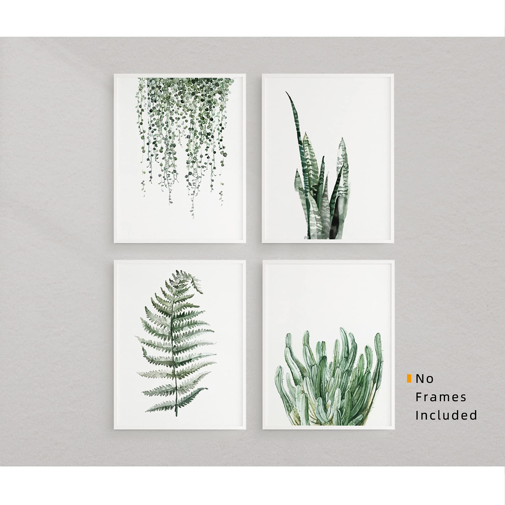 A ART·ZONE Botanical Prints Poster Wall Decor for Living Room, Plant Painting 8x10 Poster Canvas Prints Unframed Set of 4, Leaf Wall Art Plant Prints - View 5 of 7