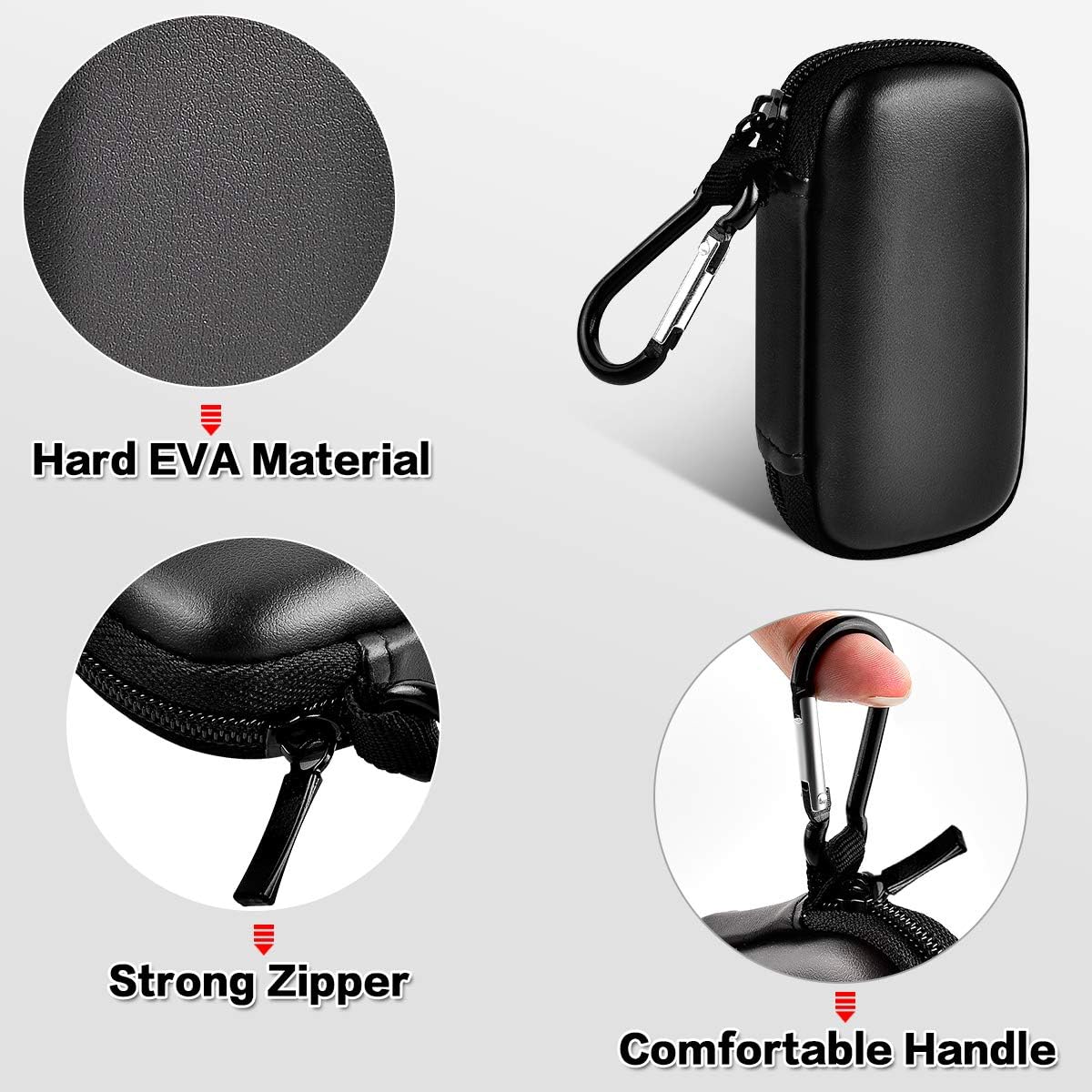 Comecase Case Compatible with KardiaMobile 6-Lead for 1-Lead for KardiaMobile 6L Max Personal EKG Monitor, Heart Rate Moitor Storage Holder (Bag Only) - View 4 of 8