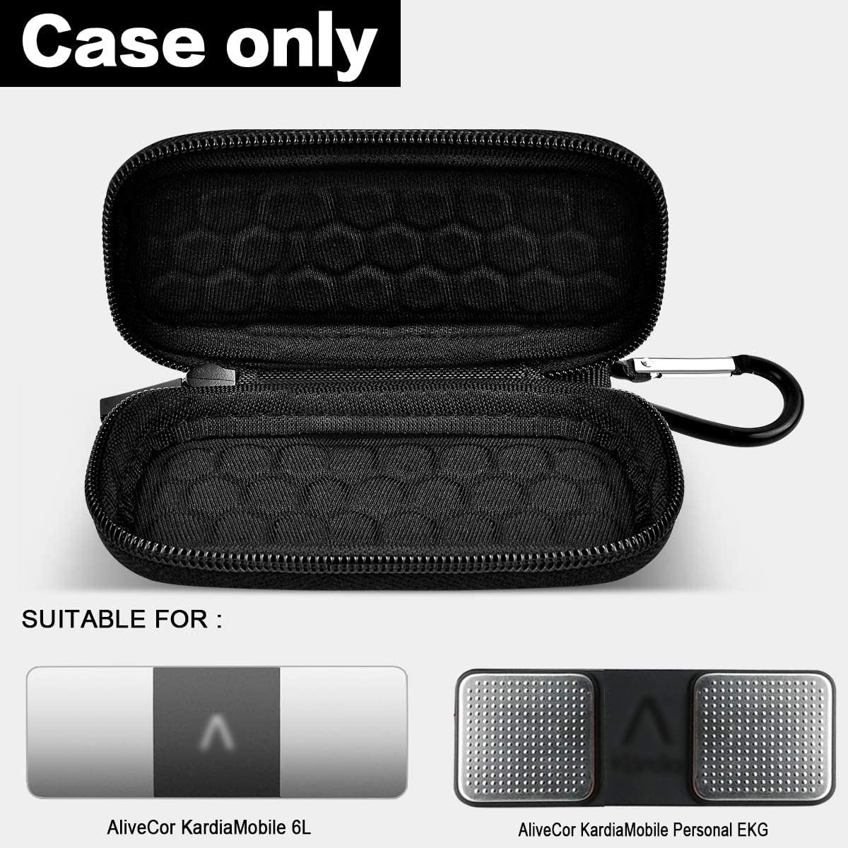 Comecase Case Compatible with KardiaMobile 6-Lead for 1-Lead for KardiaMobile 6L Max Personal EKG Monitor, Heart Rate Moitor Storage Holder (Bag Only)