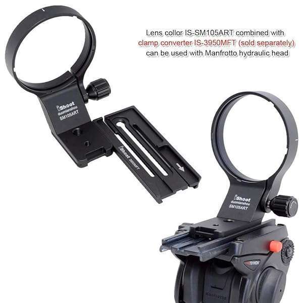 iShoot iShoot 82mm Metal Tripod Mount Ring for Sigma 105mm & 100-400mm Lenses - Arca-Swiss Quick Release Support - View 9 of 10