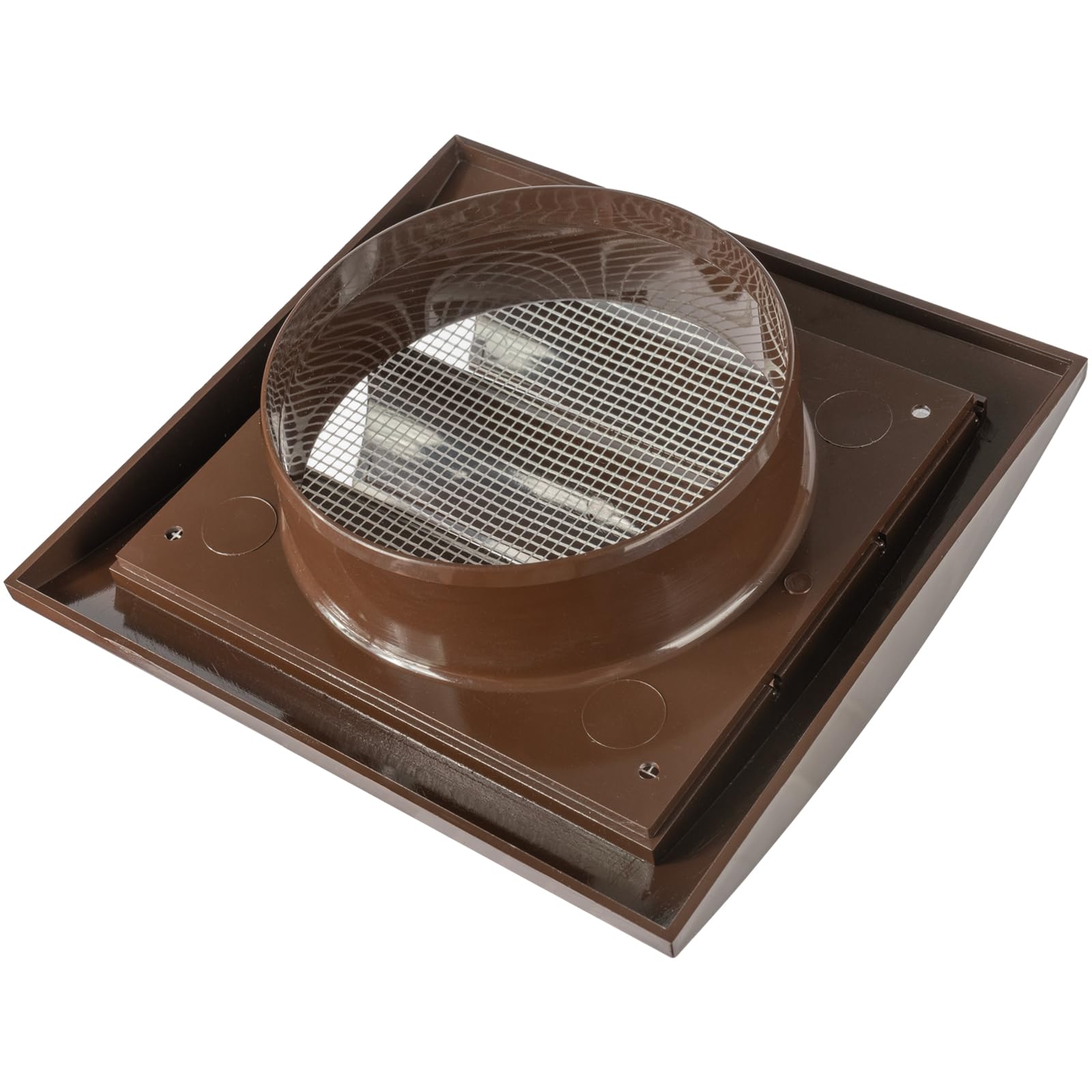 Vent Systems Vent Systems 4'' Inch Brown Air Vent Cover, Dryer Vents and Bathroom Exhaust Vent Pipe, Louvered Outdoor Dryer Vent Cover Opening Flap Vent, Keeps - View 7 of 9