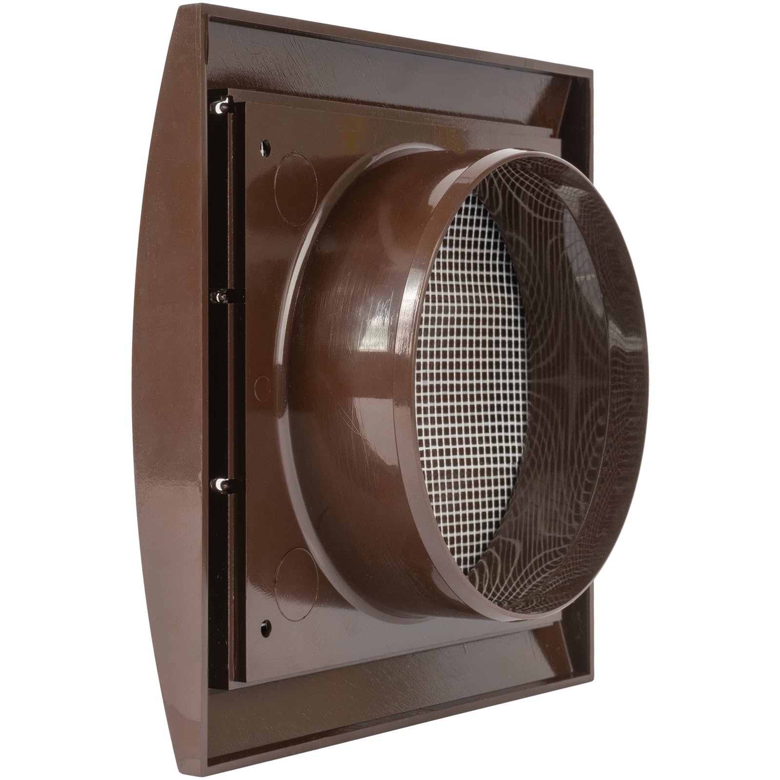 Vent Systems Vent Systems 4'' Inch Brown Air Vent Cover, Dryer Vents and Bathroom Exhaust Vent Pipe, Louvered Outdoor Dryer Vent Cover Opening Flap Vent, Keeps - View 8 of 9