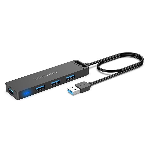 VENTION VENTION 4-Port USB 3.0 Hub - Ultra-Slim Data Splitter for MacBook, Laptop, PS4 & More - View 2 of 10