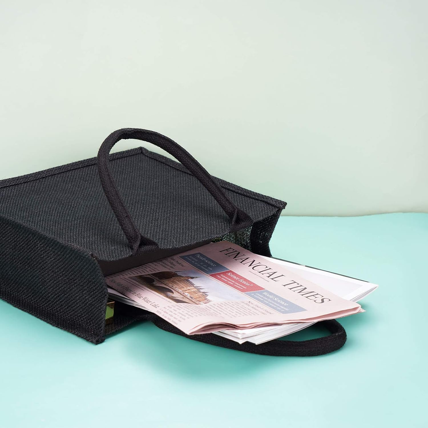 Segarty Segarty Tote Bags, 3 Pack Large White Burlap Jute Reusable Canvas Gift Favors Bag with Handles Blank Tote Bulk for Bridesmaid Wedding, Women Market - View 6 of 6