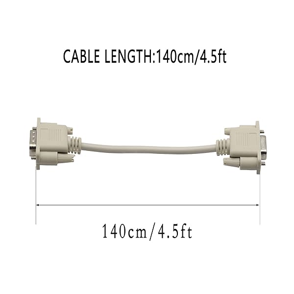 PNGKNYOCN RS232 DB9 9 Pin Male to Female Straight Through Extension Cable 4.5 Feet for Computers Printers Scanners by YOUCHENG - View 7 of 8