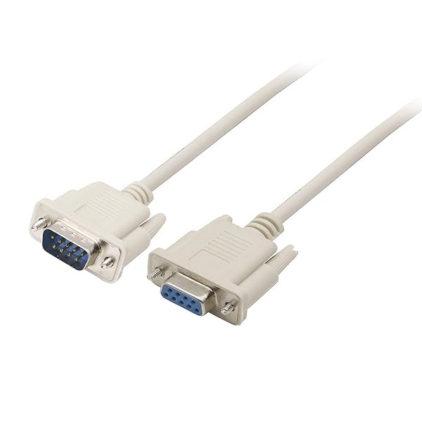 RS232 DB9 9 Pin Male to Female Straight Through Extension Cable 4.5 Feet for Computers Printers Scanners by YOUCHENG