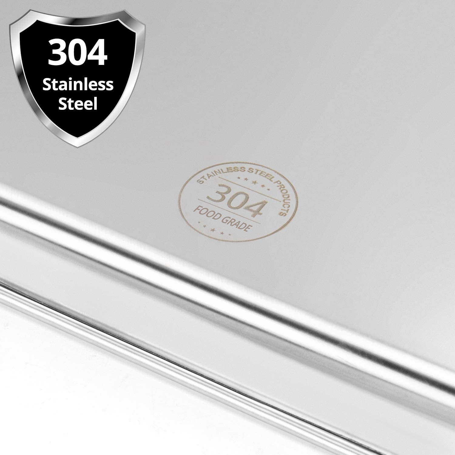 QWORK QWORK Stainless Steel Surgical Tray for Medical Instruments and Tattoo Supplies 15 3/4 x 11 13/16 x 1 Flat Bottom Design - View 2 of 7