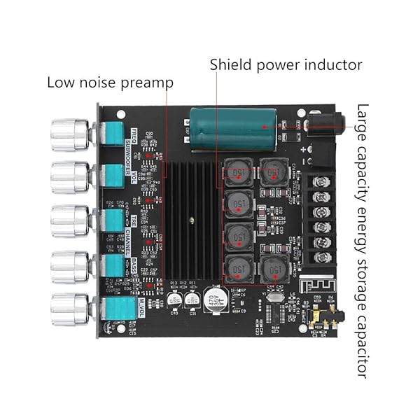 Walfront ZK-TB21 2.1 Channel Bluetooth Digital Amplifier Board - High Power Performance - View 4 of 10