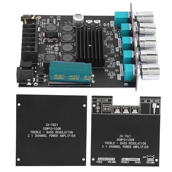 Walfront ZK-TB21 2.1 Channel Bluetooth Digital Amplifier Board - High Power Performance - View 8 of 10