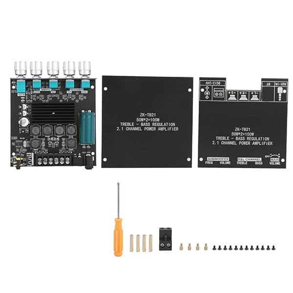 Walfront ZK-TB21 2.1 Channel Bluetooth Digital Amplifier Board - High Power Performance - View 9 of 10