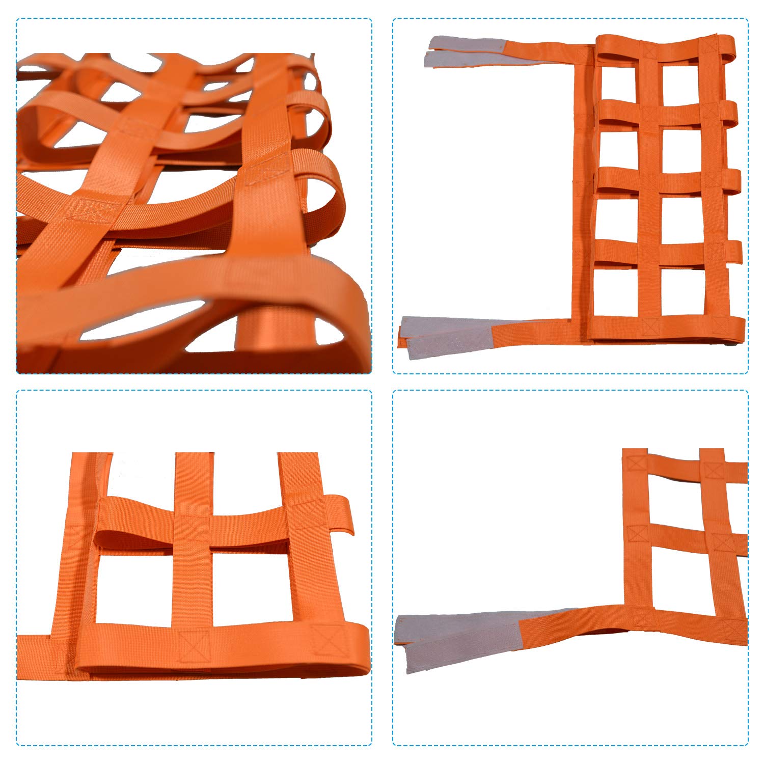 ONE250 ONE250 Cargo Mesh Heavy Duty Net, Roof Top Hammock or Rear Trunk Restraint Baggage Cover, Compatible with Jeep Wrangler TJ JK JKU JL JLU YJ Sahara - View 5 of 6