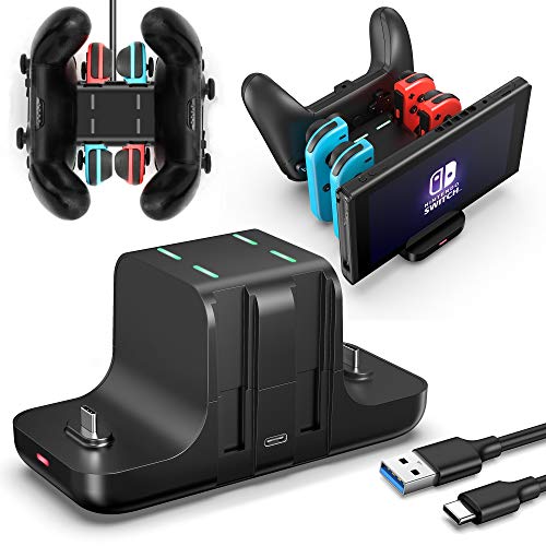 FANPL FANPL 6-in-1 Charging Dock for Nintendo Switch Pro & Joy-Con - Fast Charge with Indicator & Type C Cable