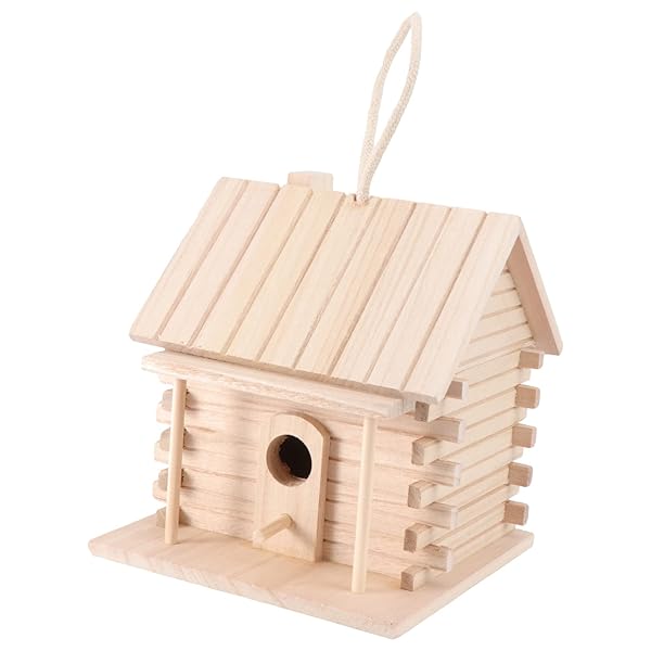 VOSAREA VOSAREA Wooden Bird House Decorative Nest Box for Outdoor Garden and Patio Hanging Bird House - View 5 of 10