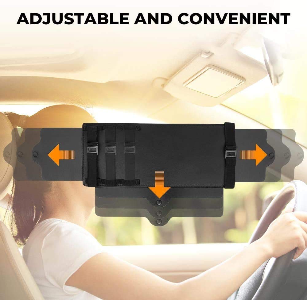 JOYTUTUS JoyTutus Car Sun Visor Sunshade Extender, Adjustable Car Sun Visor Extender Protects from Anti-Glare, UV Rays Blocker Windshield Sunshade Extender - View 5 of 7