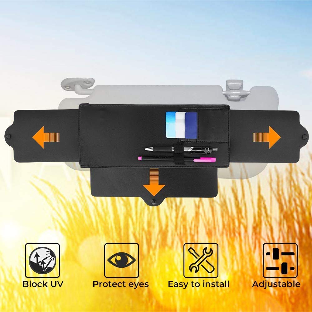 JOYTUTUS JoyTutus Car Sun Visor Sunshade Extender, Adjustable Car Sun Visor Extender Protects from Anti-Glare, UV Rays Blocker Windshield Sunshade Extender - View 6 of 7
